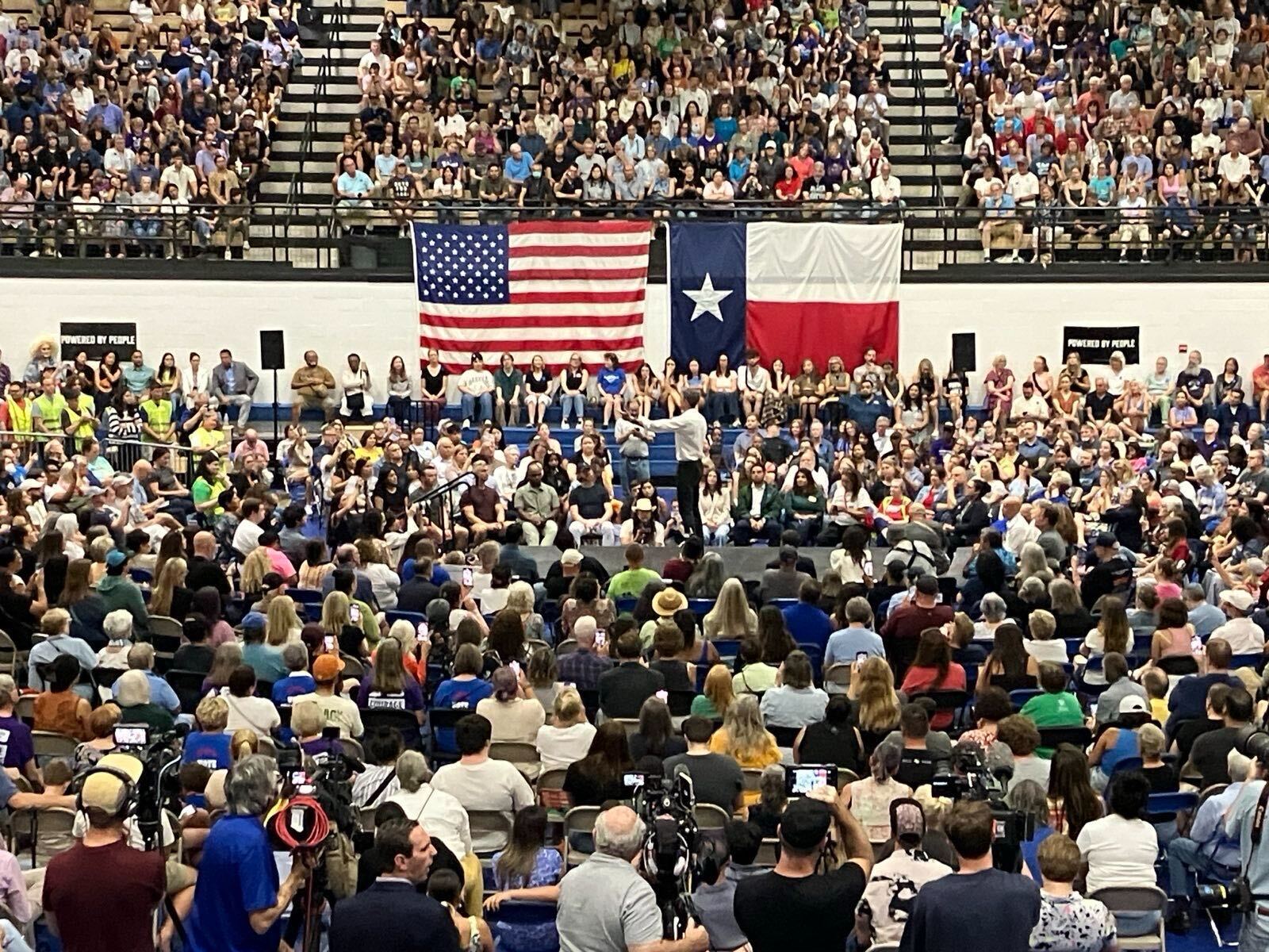 Beto O'Rourke speaking in Austin.