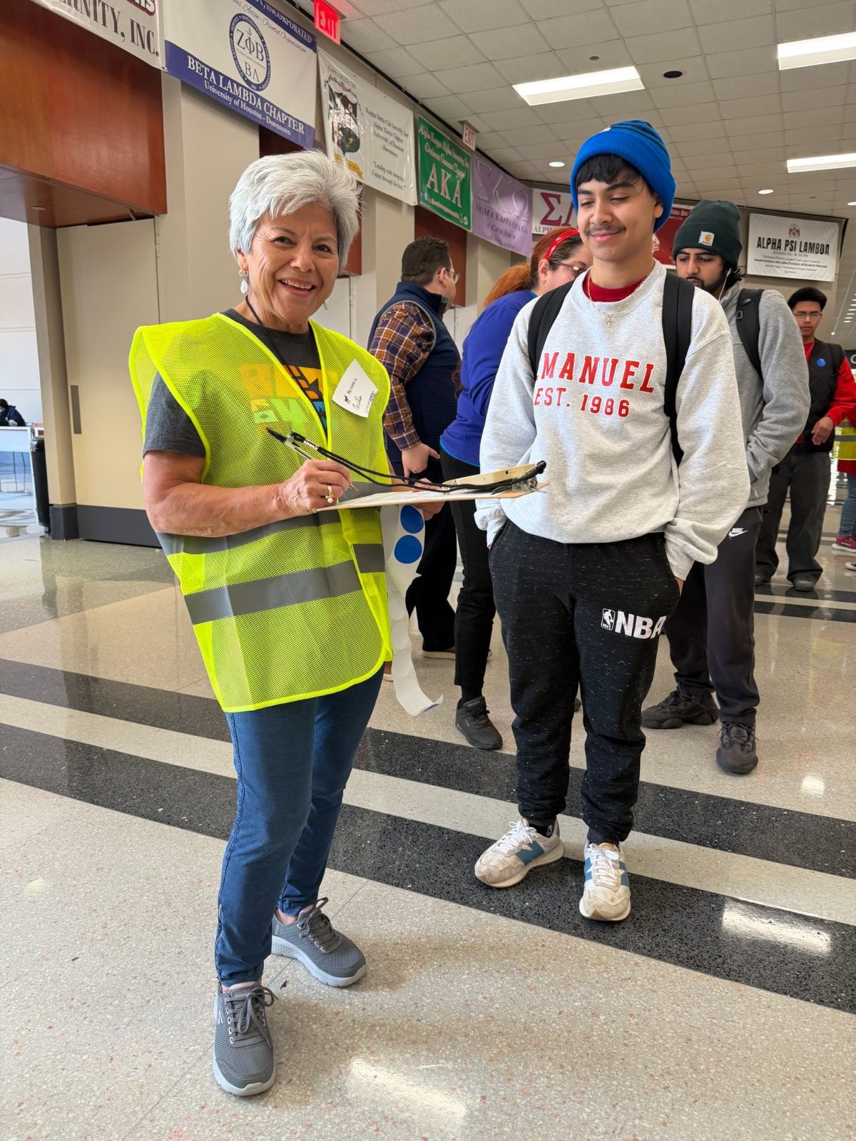 PxP Volunteer registering student voter.