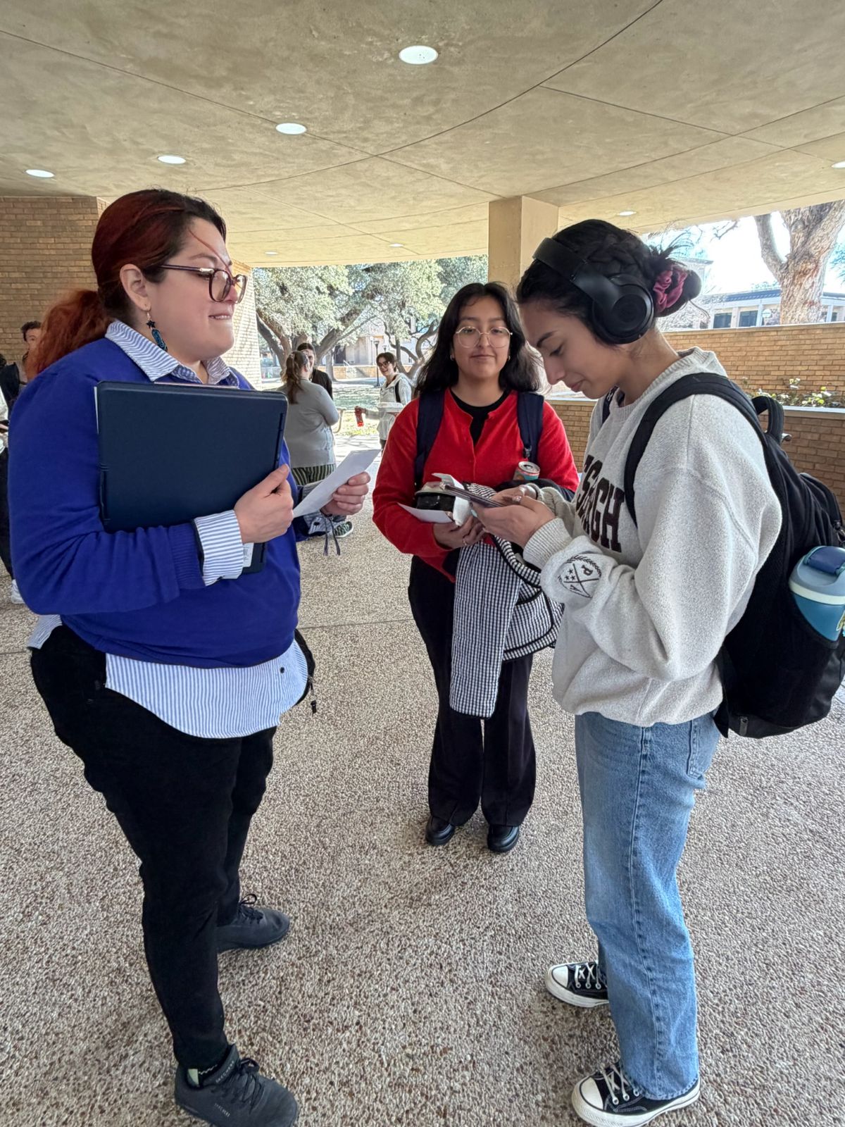 PxP registering students at McLennan Community College in Waco.