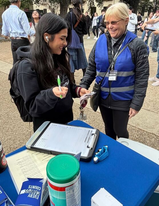 Students getting registered.
