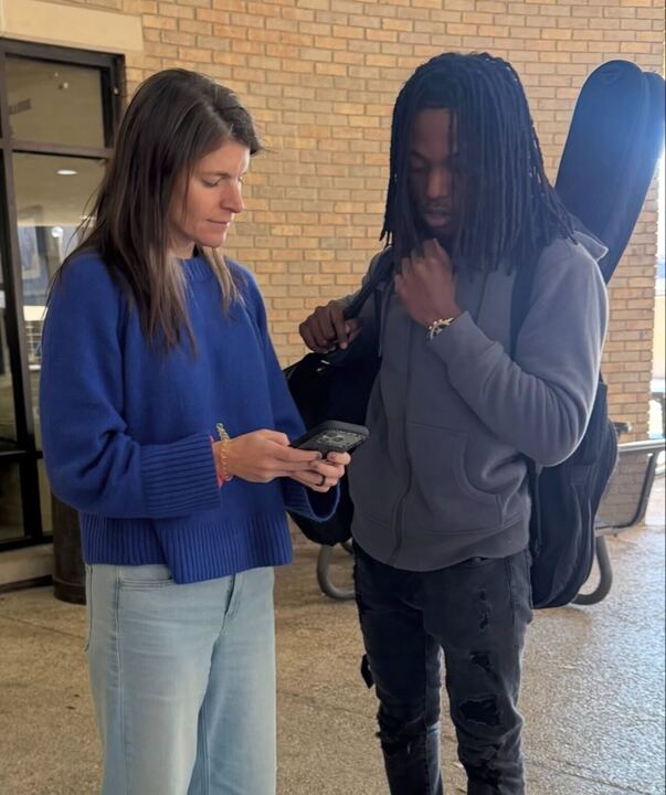 Students getting registered.