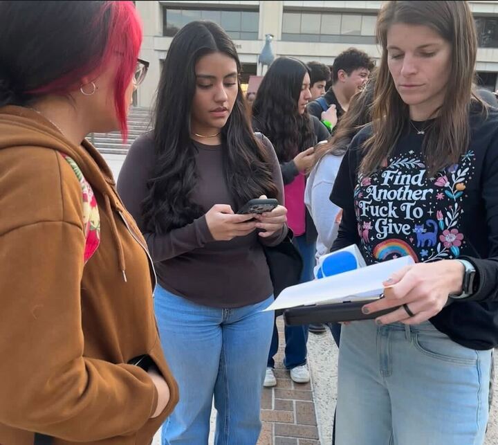 Students getting registered.